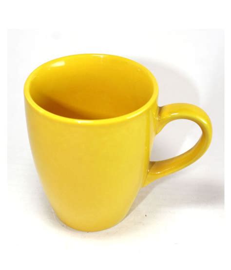 designo prints Plain Yellow Mug Ceramic Coffee Mug 2 Pcs 325 mL: Buy Online at Best Price in ...
