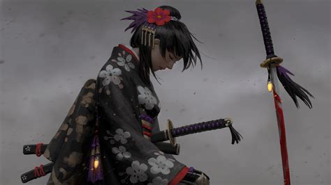 Samurai Girl Katana Fantasy Art 4k 89 Wallpaper Pc Desktop | Porn Sex ...