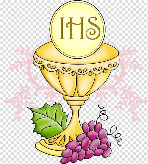 IHS logo illustration, First Communion Eucharist Symbol , holy communion transparent background ...