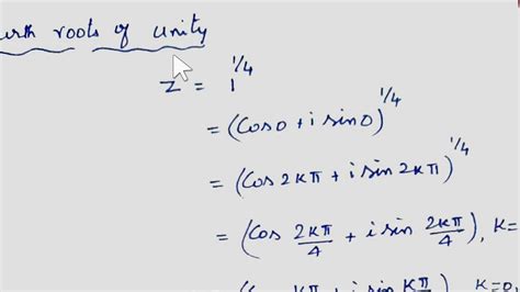 Complex numbers (Fourth roots of unity) - YouTube