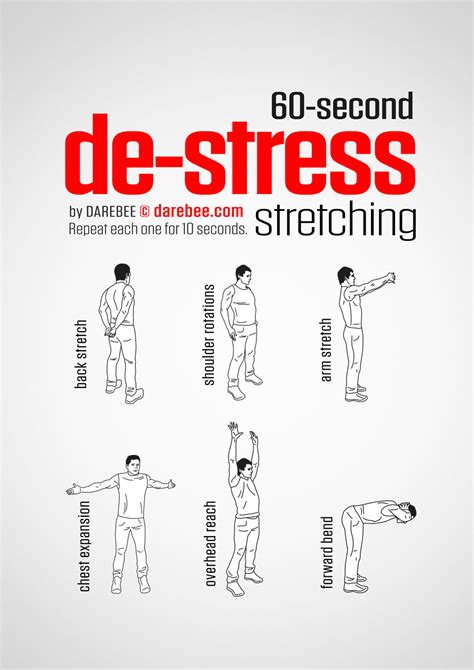 De-Stress Stretching in 2020 | Office exercise, Stretching exercises, Exercise