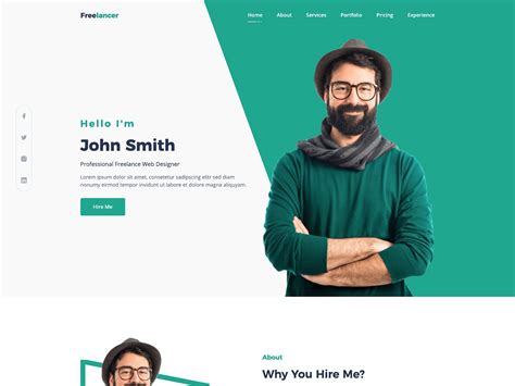 Free CV, Resume, Portfolio and Personal Profile Template by UIdeck on Dribbble