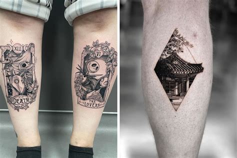 97 Calf Tattoo Ideas That Are Pure Coolness | Bored Panda