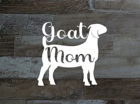 Goat Sticker, Boer Goat Decal, Boer Goat Sticker, Goat Mom Decal, Goat Mom Sticker, Show Mom ...