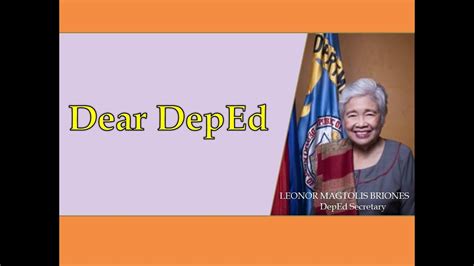 Dear DepEd - YouTube