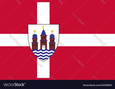 Flag of copenhagen denmark Royalty Free Vector Image