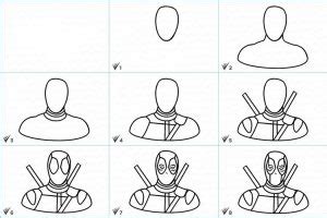 How to Draw Deadpool:2 simple and easy ways