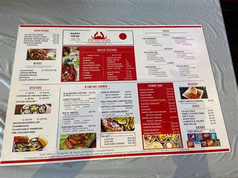 Menu at The Crab Station pub & bar, Dallas