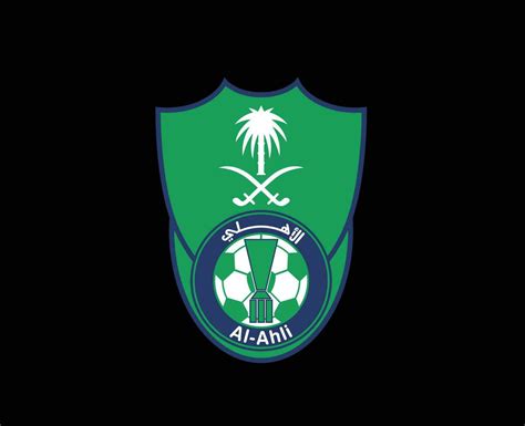 Al Ahli Club Logo Symbol Saudi Arabia Football Abstract Design Vector Illustration With Black ...