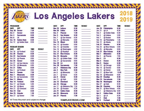 La Lakers Schedule 2022 23Printable - Printable Schedule