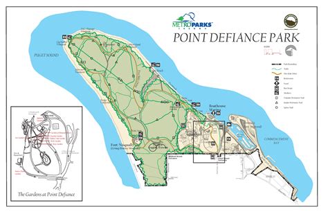 Point Defiance Five Mile Drive | Point Defiance Trail Map, Click image for a larger version ...