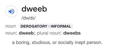 Dweeb Definition Blank Template - Imgflip