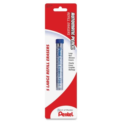Pentel Mechanical Pencil Eraser Refill - PENPDE1BPK6 - Shoplet.com