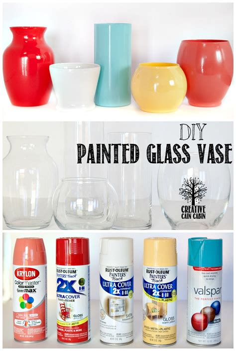 DIY Painted Glass Vase - CREATIVE CAIN CABIN