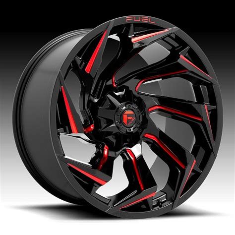 Fuel Reaction D755 Black Red Milled Custom Truck Wheels Rims - D755 / Reaction - Fuel // 1PC ...