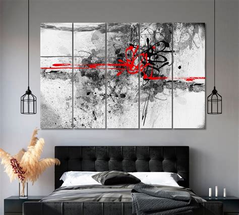 Red Marble abstract wall art, Red Abstract wall decor, Original Abstract decor for interior ...