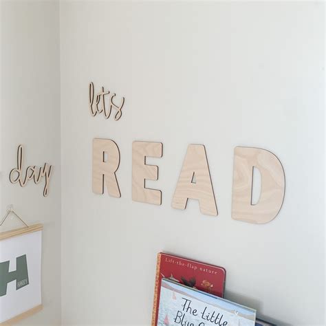 Lets Read Sign, Read Sign, Sign for Playroom, Wooden Nursery Decor ...