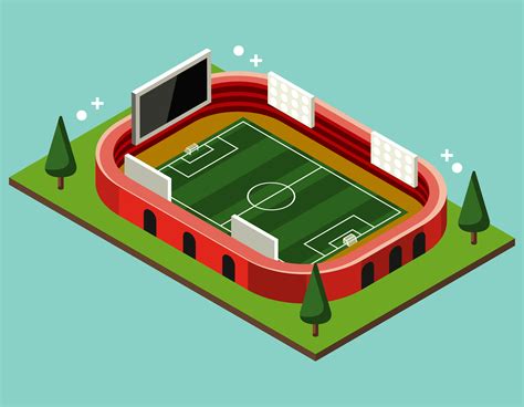 Cartoon Football Stadium