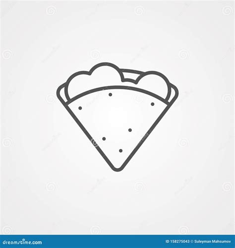 Crepe Logo Design Cartoon Vector | CartoonDealer.com #81259281