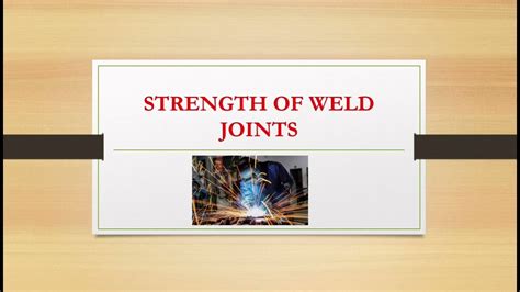 Strength of Welded joints - YouTube