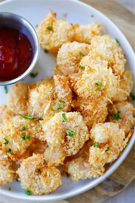 Parmesan Baked Popcorn Shrimp - Rasa Malaysia