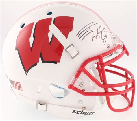 J.J. Watt Signed Wisconsin Badgers Full-Size On-Field Helmet (JSA COA Watt Hologram)