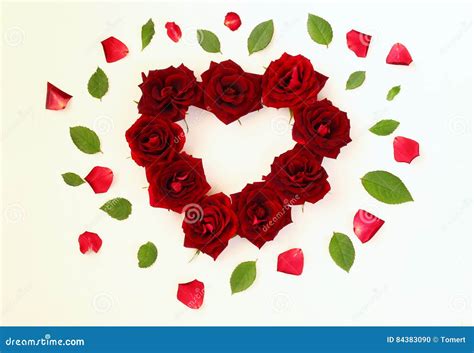 Image of Heart Shape Made from Red Roses Stock Photo - Image of love ...