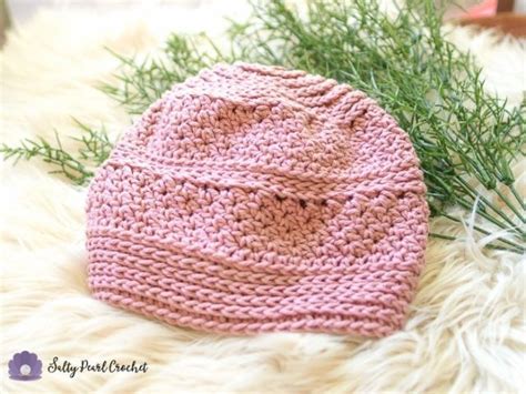 Easy Crochet Chemo Cap Pattern • Salty Pearl Crochet