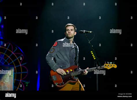 Guy Berryman Coldplay performing live at the O2 in London London ...