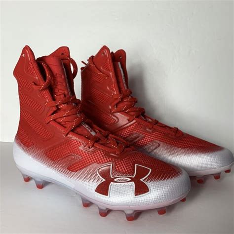 Under Armour UA Highlight MC Football Cleats Red White Men's US Size 8. ...