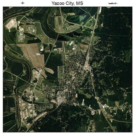 Aerial Photography Map of Yazoo City, MS Mississippi