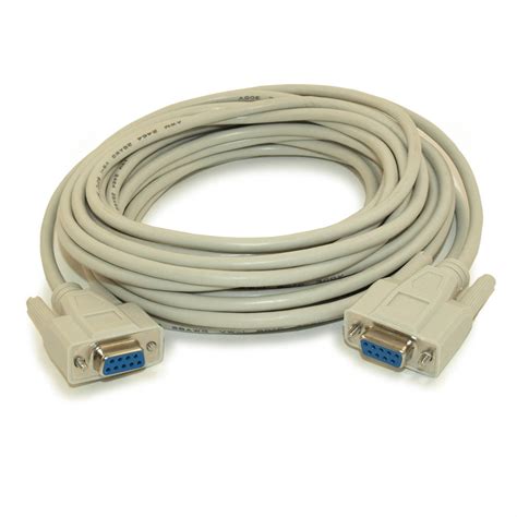 My Cable Mart - 25ft Serial, DB9/DB9 Female to Female Straight-Thru Cable