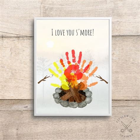 Campfire Handprint Art/ Handprint Craft/ Preschool Craft/ - Etsy