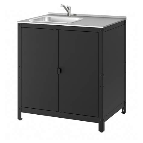 GRILLSKÄR kitchen sink unit/cabinet, outdoor, stainless steel, 86x61 cm (337/8x24") - IKEA