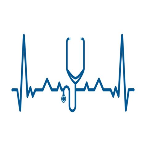 Heartbeat with stethoscope - Transparent PNG & SVG vector file