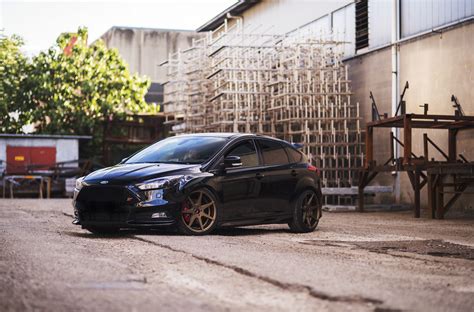 Black Ford Focus Showing Off Bronze JR Wheels — CARiD.com Gallery