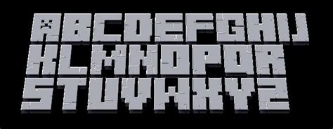 Minecraft Block Letter Font - Bukalah w