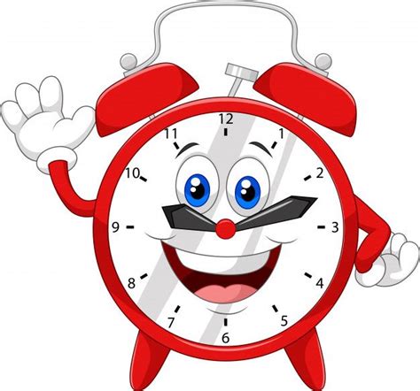 Premium Vector | Cartoon clock waving hand | Desenhos animados, Relógio ...