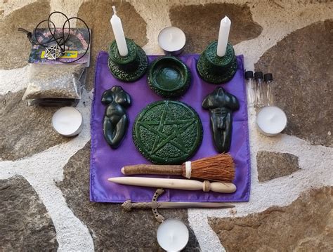 Complete portable pagan altar kit duluxe travel altar in a