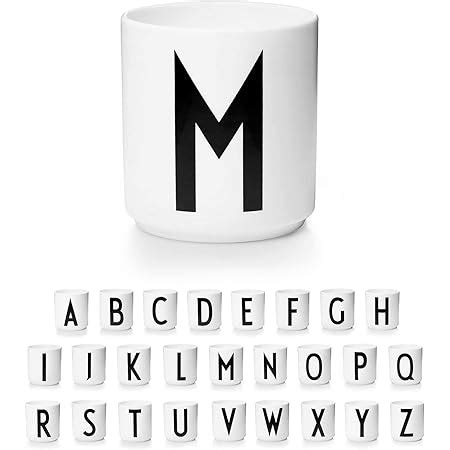 Amazon.com: Design Letters Personal Porcelain Cup White A-Z | 11 oz ...