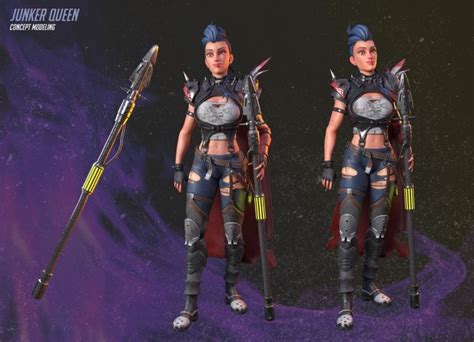 Artist creates beautiful 3D model of Overwatch's Junker Queen | Dot Esports