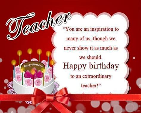 55 Birthday Wishes For Teacher