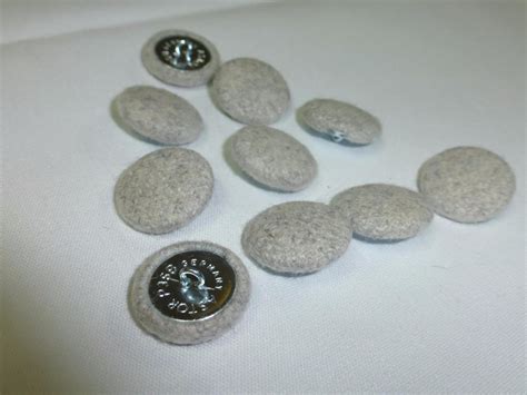 10 x Upholstery Buttons in PALE GREY – WOOL Fabric from Warwick ...