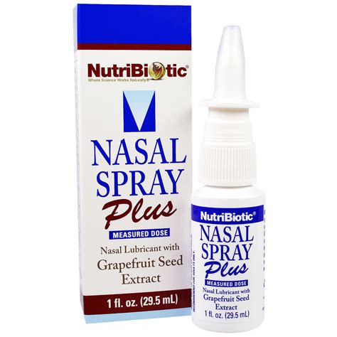 NutriBiotic, Nasal Spray Plus with Grapefruit Seed Extract, 1 fl oz (29 ...