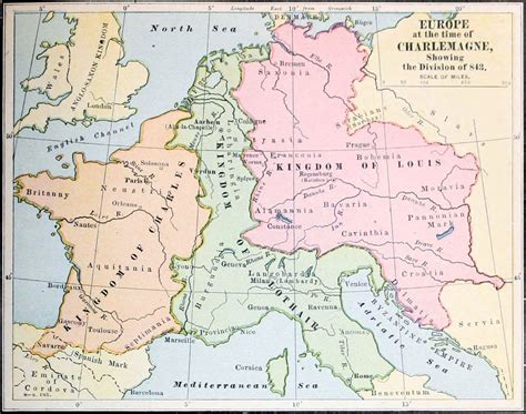 Division of the Carolingian Empire (Illustration) - World History ...