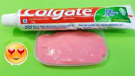 DIY Colgate Toothpaste Slime with Salt!! 2 INGREDIENT SLIME - YouTube