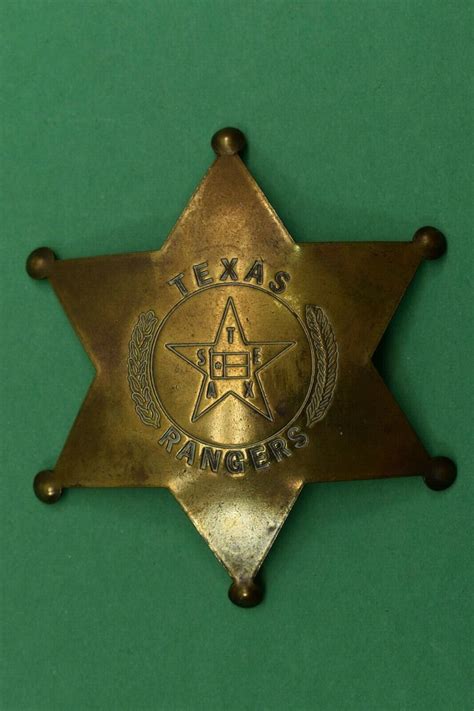 Texas Ranger Badge Brass, Old West for Sale - ScienceAGogo