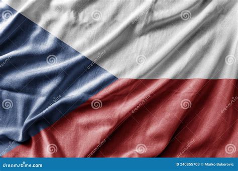 Waving Detailed National Country Flag of Czech Republic Stock Image ...