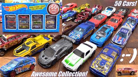 Toy Review: Kid's Toy Cars! 50 Hot Wheels Diecast Cars Collection Set Unboxing & Playtime - YouTube