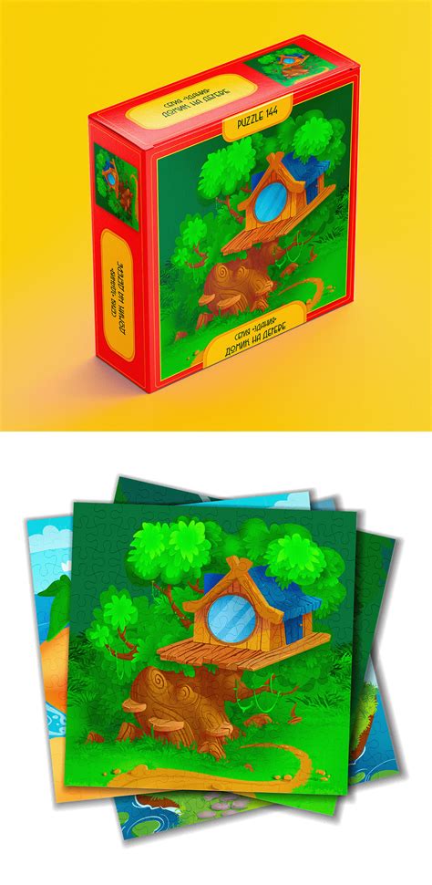 Children's puzzles "Buildings" on Behance